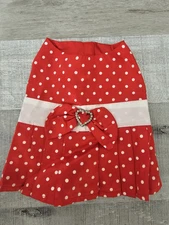 Build A Bear Red Dress White Polka Dots White Sash Heart Bow Party Dress #27