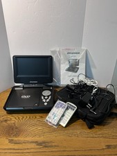 Sylvania SDVD7027 Portable DVD Player 7  Swivel Screen Bundle w/ Bag Tested