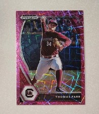 2021 THOMAS FARR PANINI PRIZM DRAFT PICKS PINK VELOCITY PRIZM RC CINCINNATI REDS