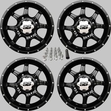 WOLVERINE RMAX4  1000 14" COBRA BLK ATV / UTV ALUMINUM WHEELS ( SET 4 )  YAM11K