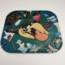 Vintage 90s Looney Toons Taz Computer mouse pad 1994 Warner Bros