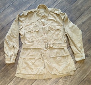 WW2 Aertex Bush Jacket British Army Khaki Drill