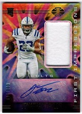 2020 Panini Illusions First Impressions Auto Memorabilia JONATHAN TAYLOR 110 299