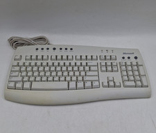 Vintage Microsoft Keyboard White RT9420V Internet Pro - PS/2  USB Connector