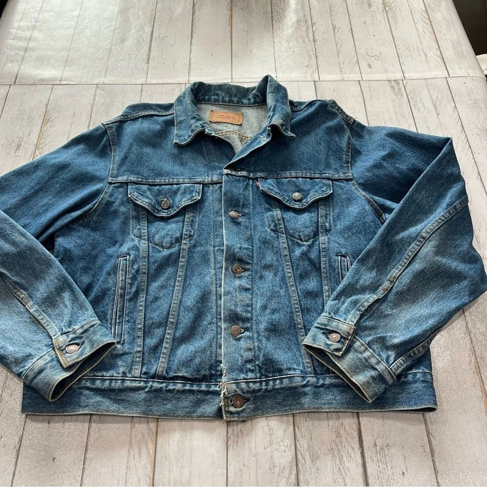 Levi's Classic Blue Denim Jacket Made in USA 1994 SzL