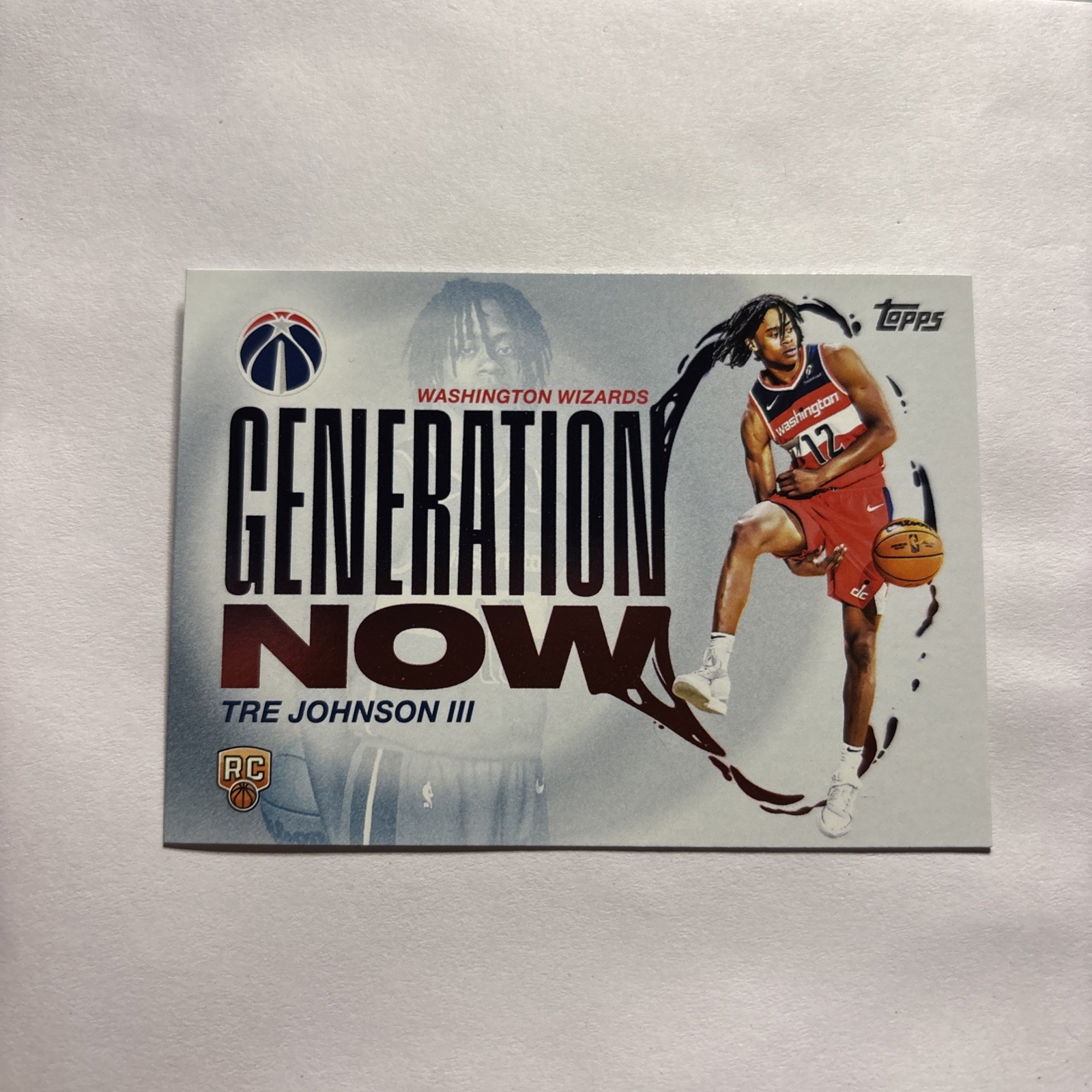 2025-26 Topps Generation Now #GN6 Tre Johnson III RC Rookie Wizards