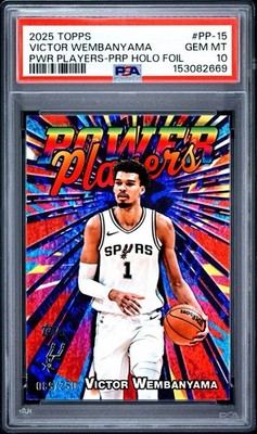 2025-26 Topps - Power Players Victor Wembanyama #PP-15 PRP Holofoil /250 PSA 10
