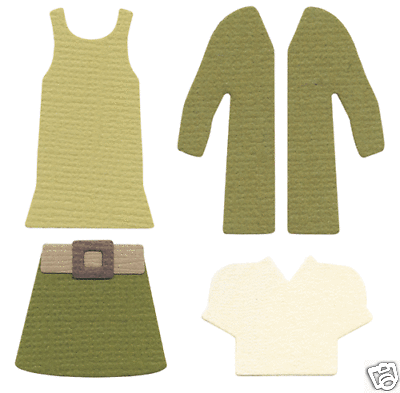 Quickutz 4pk-2x2-0001 /"Paper Doll Outfits/" 4 Dies DISCONTINUED