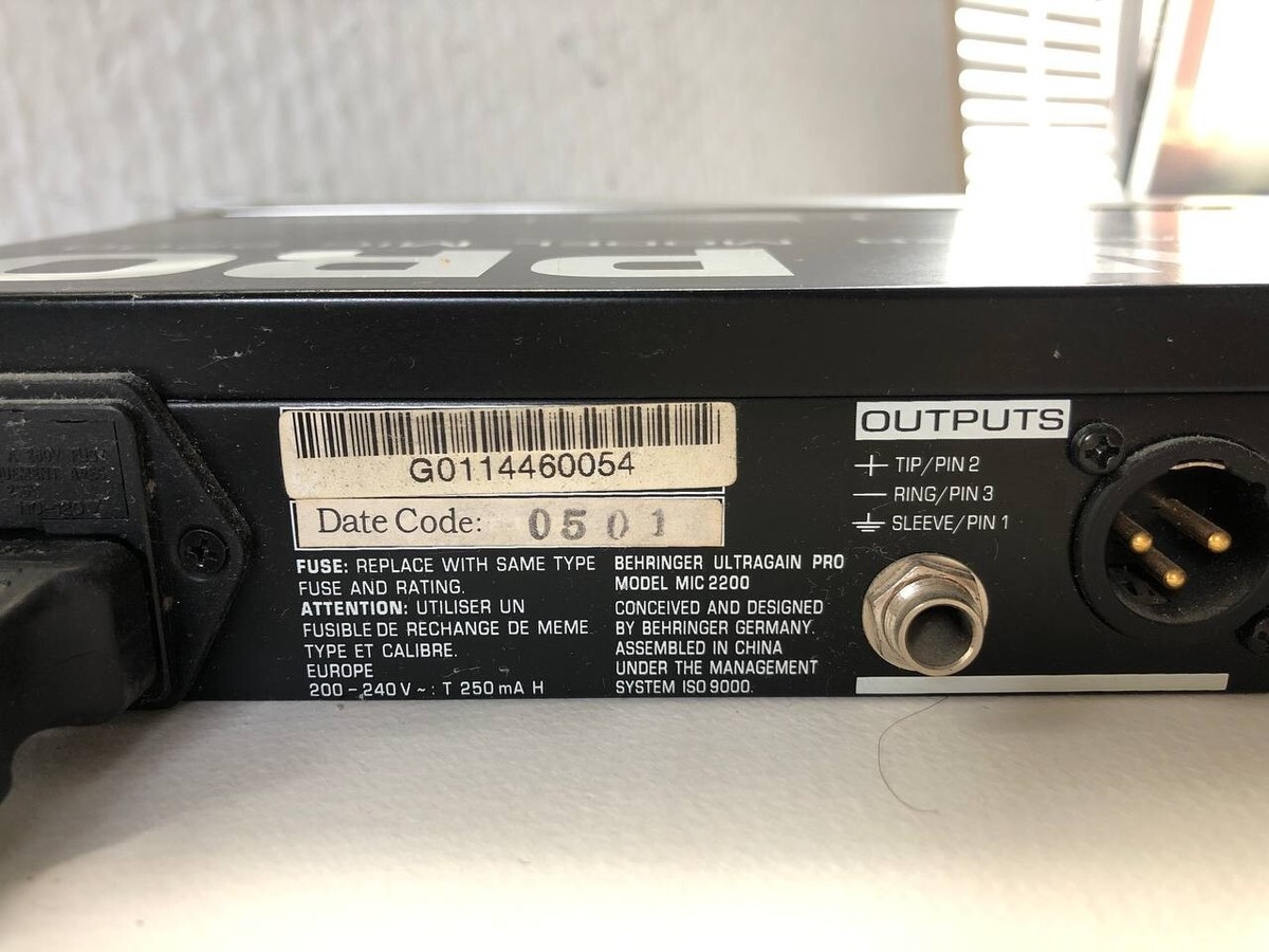 Behringer Mic2200 Ultragain Pro Mic Preamp | eBay