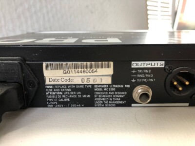 Behringer Mic2200 Ultragain Pro Mic Preamp | eBay
