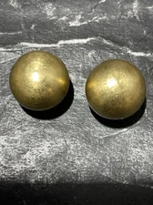 VINTAGE 3/4 x 1/4-27 IPS THREADED SOLID UNF BRASS BALLS FINIALS LOT OF 2 FINIALS