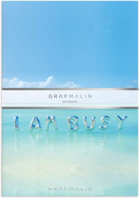 I am Busy Notebook Gray Malin A5 Journal, 136 lined white pages , 5.75 x 8.25''