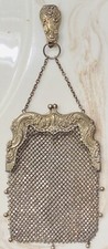 ANTIQUE 1901 Victorian Gorham Matching Numbers Chatelaine Sterling Silver Purse