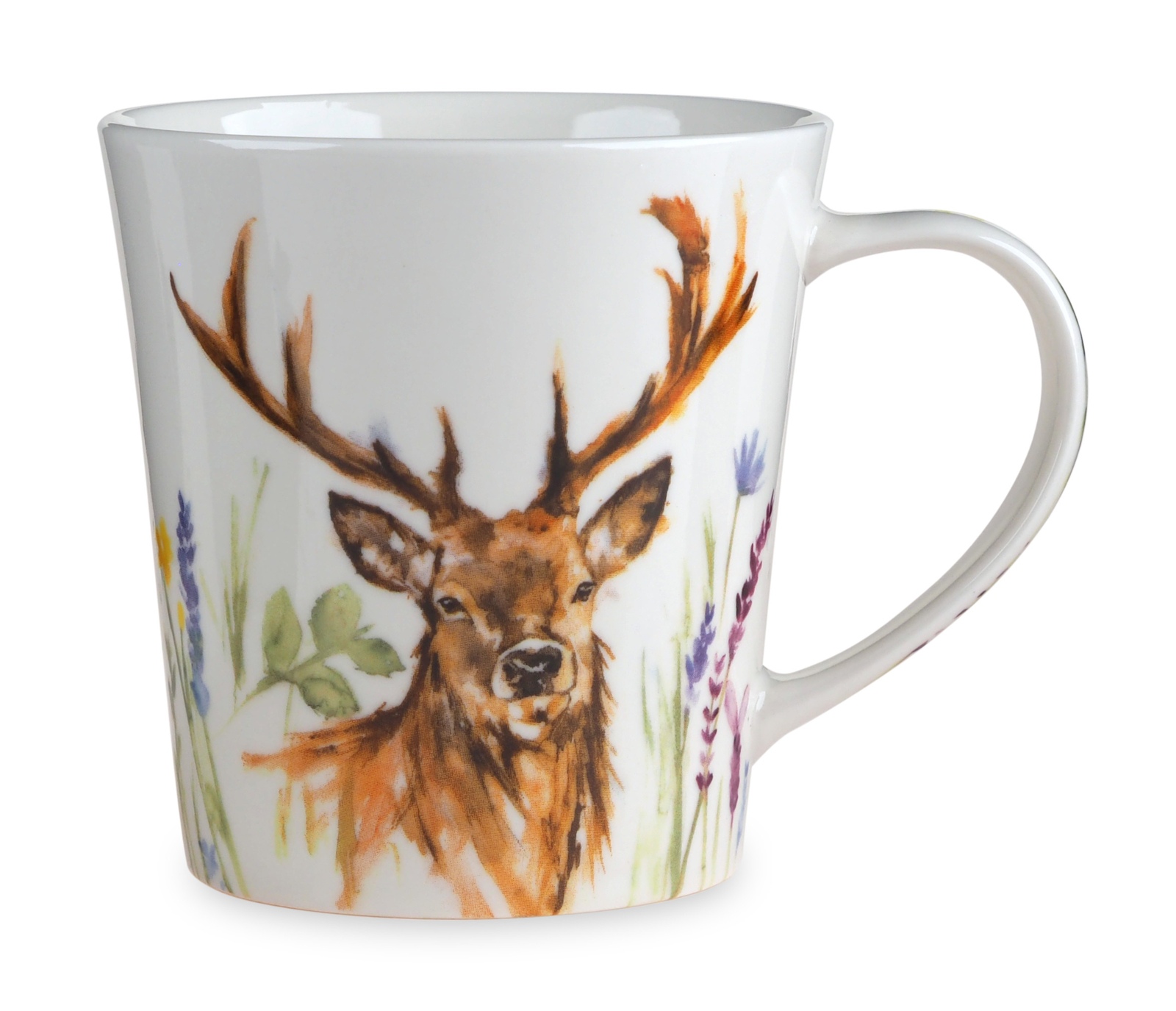 Stag Watercolour Design White Ceramic China Mug Cup