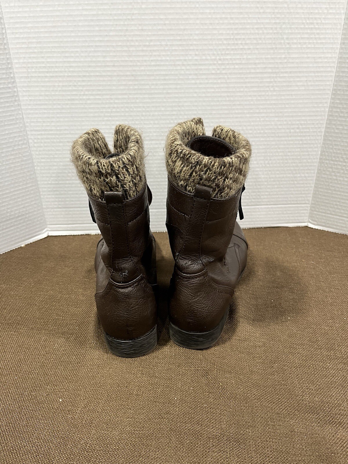 Crown Vintage Combat Boots Brown Lace Up Women’s Sz 11M 