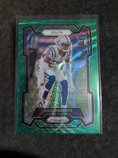 2023 Panini Prizm Julius Brents 346 Green Wave Rookie RC Colts Football Card. rookie card picture