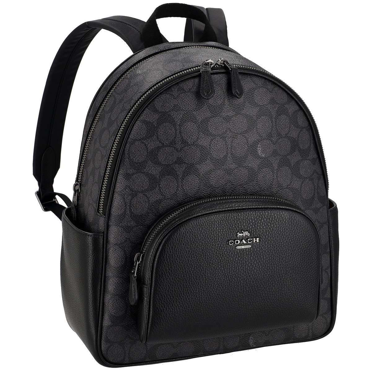 美品 COACH Court カラーブロックレザー バックパックモダンなリュック 美品 COACH Court カラーブロックレザー バックパックモダンな