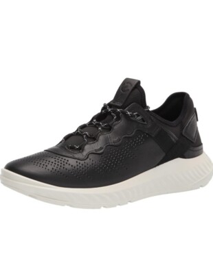 Ecco ATH-1FM ST.1 Men's Lace Up Black Athletic Sneaker EU 44 Size 10 - 10.5 US