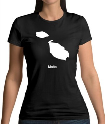 Malta Silhouette - Womens T-Shirt - Country - Republic - Valletta - Maltese