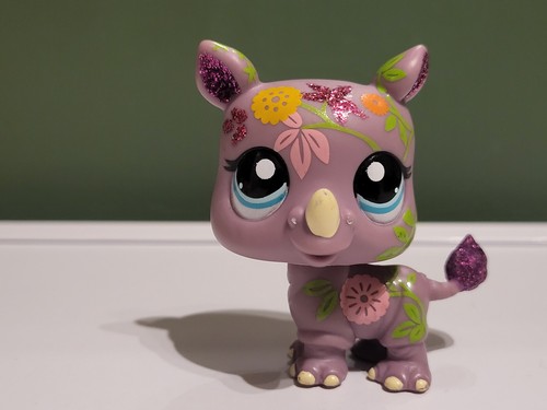 LPS #2342 LITTLEST PETSHOP ORIGINAL RHINOCEROS AUTHENTIQUE HASBRO