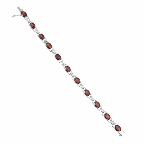 Bracelet grenat argent SISSI - bijoux de créateur