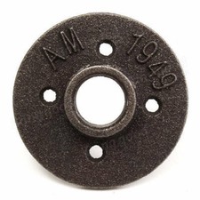 LOT OF (20) 3/4"" BLACK MALLEABLE IRON FLOOR FLANGE FITTING PIPE