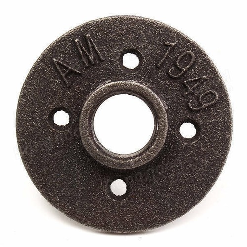 LOT OF (20) 1/2" BLACK MALLEABLE IRON FLOOR FLANGE FITTING PIPE PLUMBING