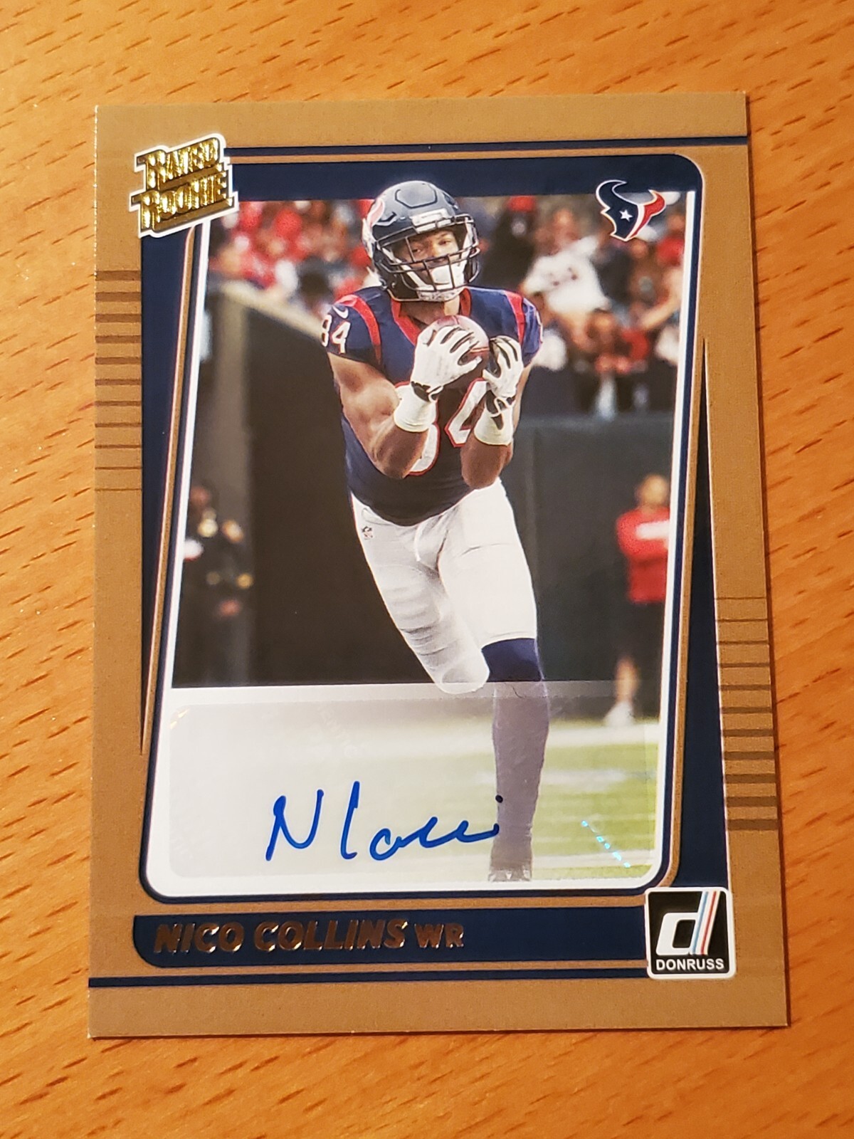 2021 Donruss Rated Rookies Auto Bronze #280 Nico Collins Michigan Texans WR
