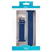 WITHit Apple Watch Silicone Replacement Band Blue 42mm 