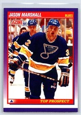 1991-92 Score American Jason Marshall Rookie St. Louis Blues RC #388