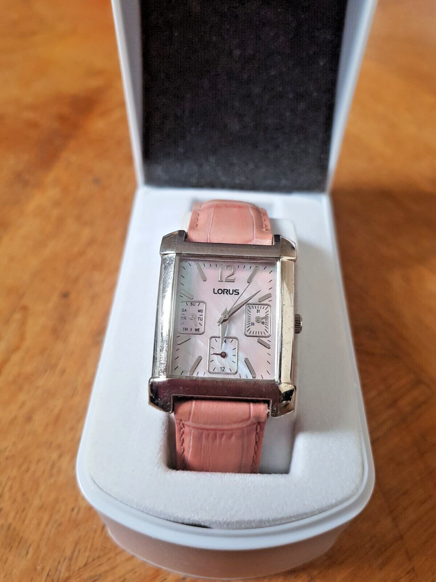 LORUS Pink Leather Strap Womens Watch RYR27AX9 SALE WAS £32  display picture 2