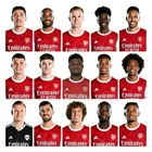 COLLECTION OF 15 ARSENAL 2020-21 SEASON 6" x 4" PHOTOS (PLAYER PORTRAITS)