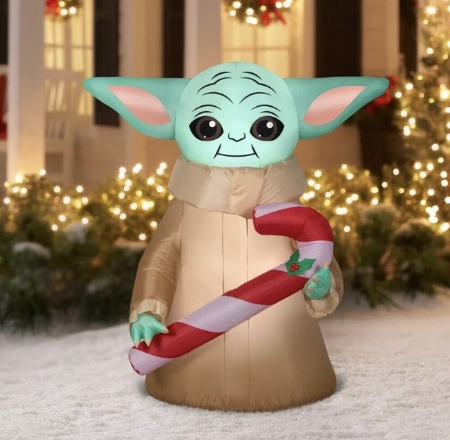 Star Wars MANDALORIAN THE CHILD Baby Yoda Airblown Inflatable 4.5 ft Christmas eBay