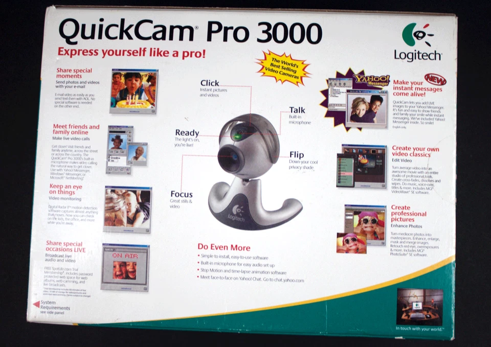 Logitech QuickCam Pro 3000 Web Cam - Image 2 of 3