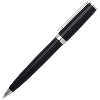 HUGO BOSS Kugelschreiber Schwarz, Schreibfarbe Blau, Stift, black ballpoint pen