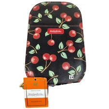 Monarque Mary Englebright Cherries Crossbody Clutch Sling Zip Purse Bag Pockets