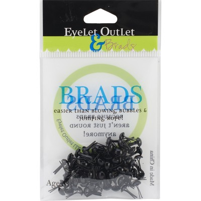Eyelet Outlet BRD4MM-292A  Round Brads 4mm 70/Pkg-Black