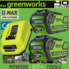 1/2PACK 40 V 6.0Ah 29472 For Greenworks 40V Lithium G-MAX Battery 29462 /Charger