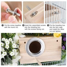 Wooden Nest Bird Breeding Box Parakeet Parrot Cockatiel Cage Nesting House S M L