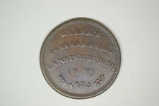 1835 Hard Times Token- Walsh's General Store- EF with amazing Pedigree flip.