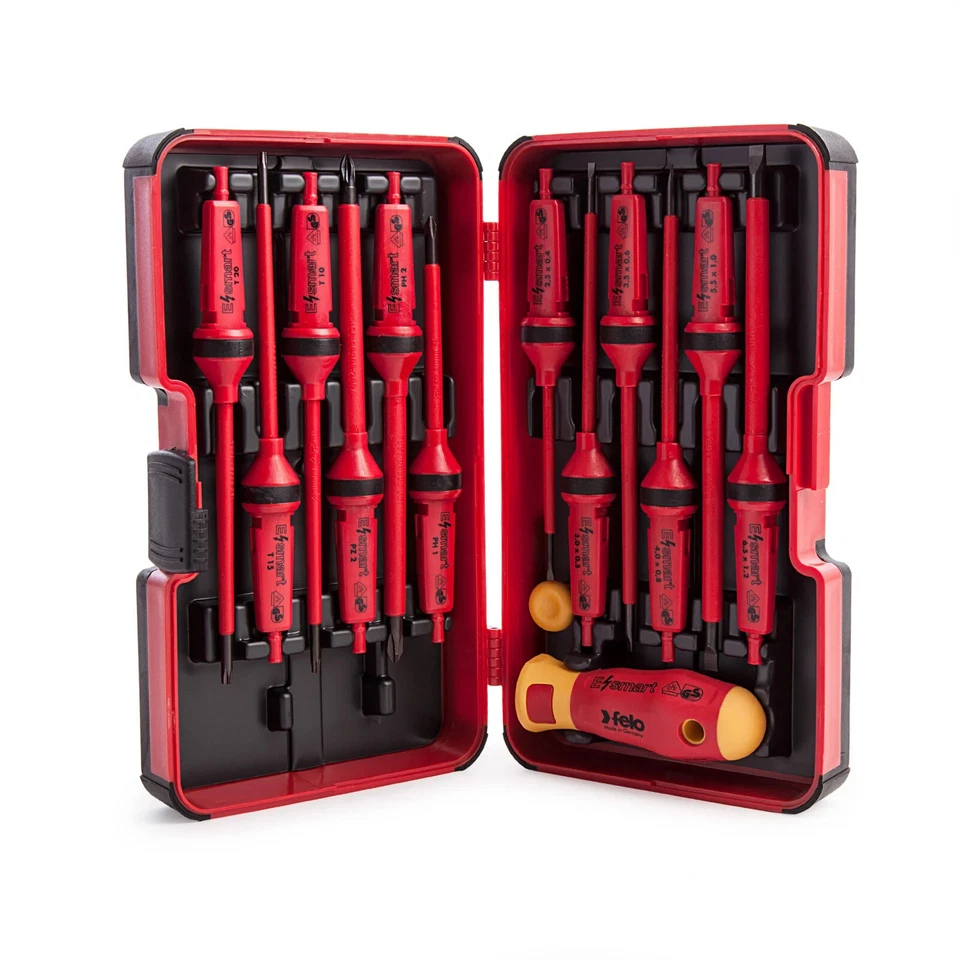 FELO E-Smart 14 Piece VDE Insulated Interchangeable Screwdriver Set,06391306 - Image 3 of 4