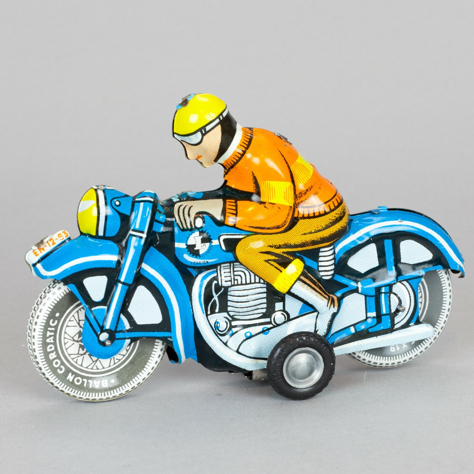 Lemezaru Gyar - Moto gioco latta tin toy Ballon Cordatic Pendu vintage friction