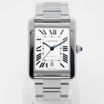 Cartier Tank Solo, W5200028, 31mm, Steel, Silver Roman Dial, Papers Only