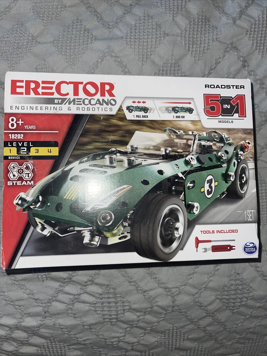 Erector By Meccano Roadster Level 2 Novice STEAM Curriculum W Pull Back Motor