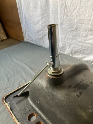 骨董　三点 Vtg 21x19 Cast Iron Tiger Lily Orange Porcelain Self Rimming Drop