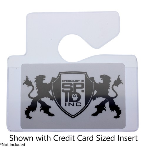 Horizontal Car Parking Pass Permit Holder -Clear Plastic Rear View Mirror Hanger - Picture 5 of 7