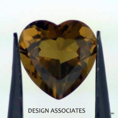 SUNSET QUARTZ 15 MM HEART CUT SENSATIONAL COLOR F-360