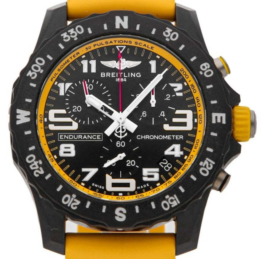 Breitling Endurance Pro Chronograph Yellow Strap 44mm X82310A41B1S1