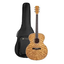 Guitarra Acústica TARIO 41"" Antigua Cuerpo Jumbo Cuerpo de Ceniza Rizada Cuello Okoume