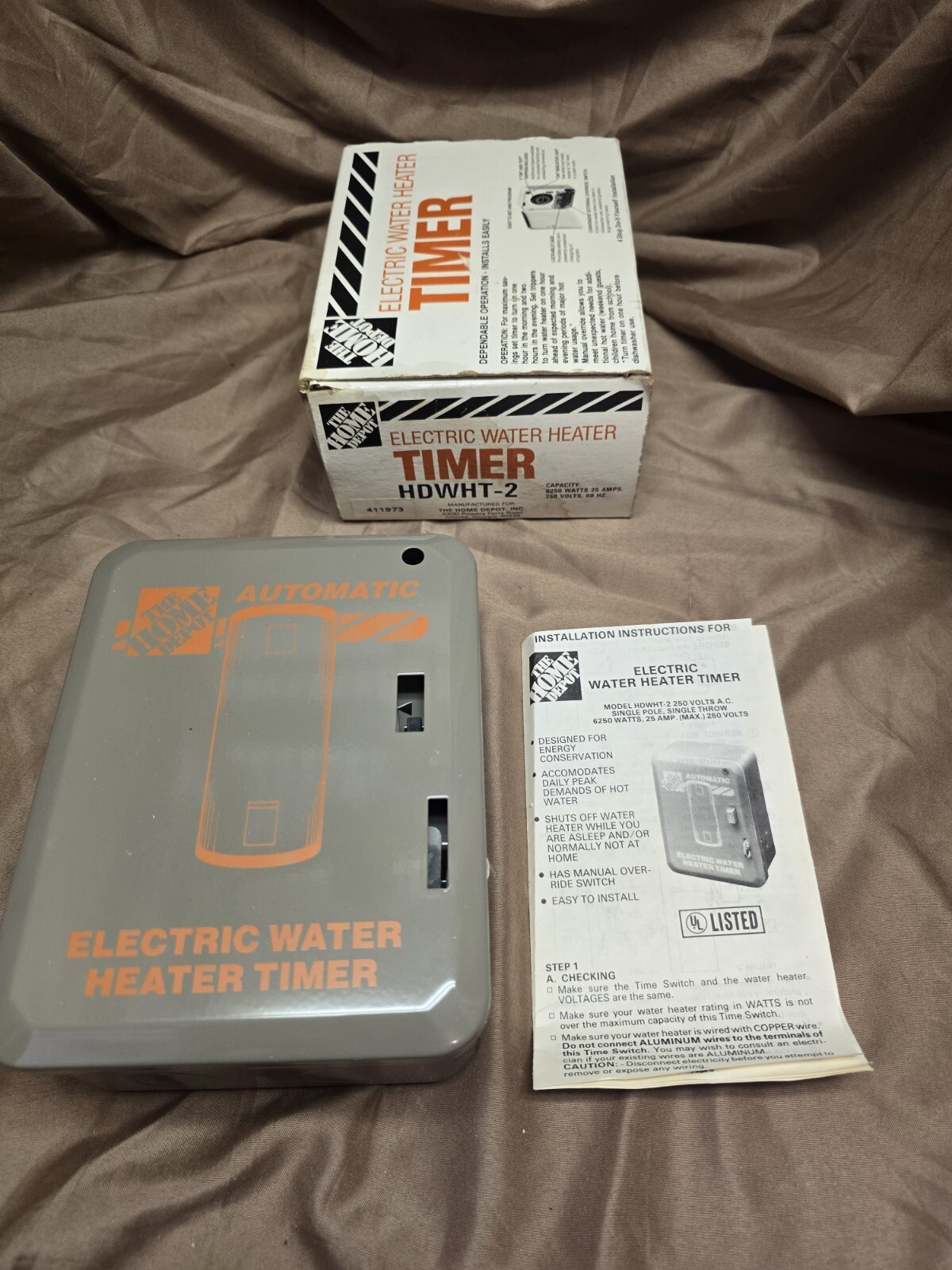 Automatic Electric Water Heater Timer,Home Depot,NeverUsed Good